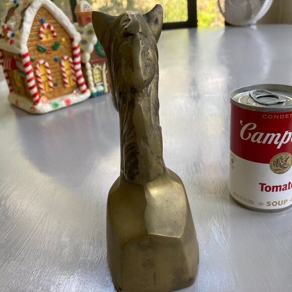 Castilian Imports HORSE HEAD STATUE  Brass/Copper vintage 7.25"h - Picture 6 of 9